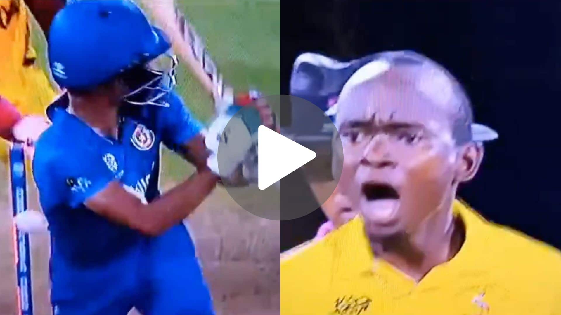 [Watch] Brian Masaba Takes 1st Wicket For Uganda As He Castles Ibrahim Zadran With A Beauty